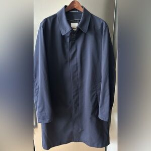 Sanyo Navy Raincoat Trench Coat Throat Latch Waterproof Lightweight Men’s 46